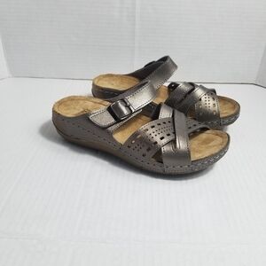 FLEXUS WOMEN'S METALLIC BROWN SANDALS SIZE 36 SIZE 5.5-6